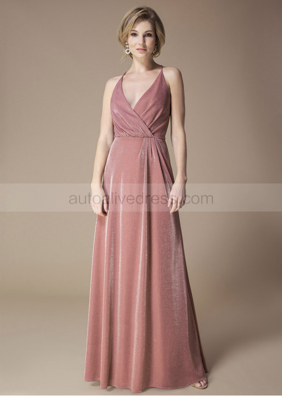 Halter Neck Musk Jersey Bridesmaid Dress